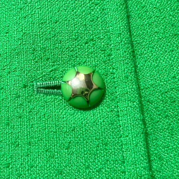 Musee D'Uji Womens Vintage Style Green Coat Size 38 Lime Green - Picture 4 of 14